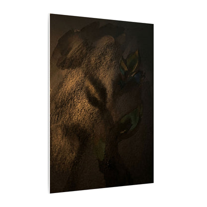 Candlelight Shadow Play Canvas Art - Dark Japandi Ma