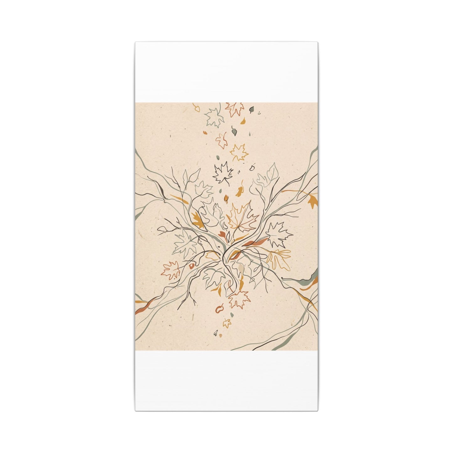 Warm Shadow Play Canvas Art - Minimal Line Japandi