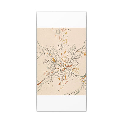 Warm Shadow Play Canvas Art - Minimal Line Japandi