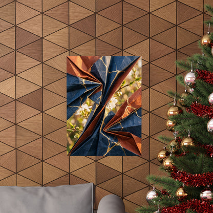 Golden Hour Paper Fold Wall Art Print - Kintsugi Ma
