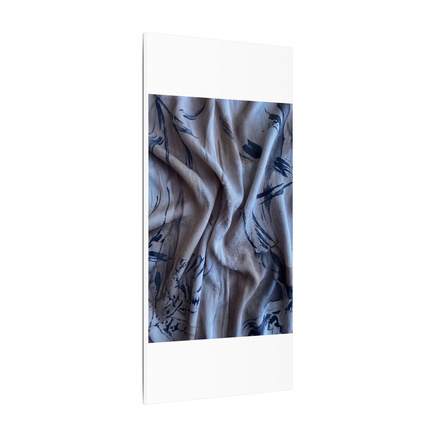 Silk Drape Winter Canvas Art | Japandi Earthy Design