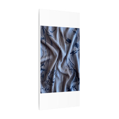 Silk Drape Winter Canvas Art | Japandi Earthy Design