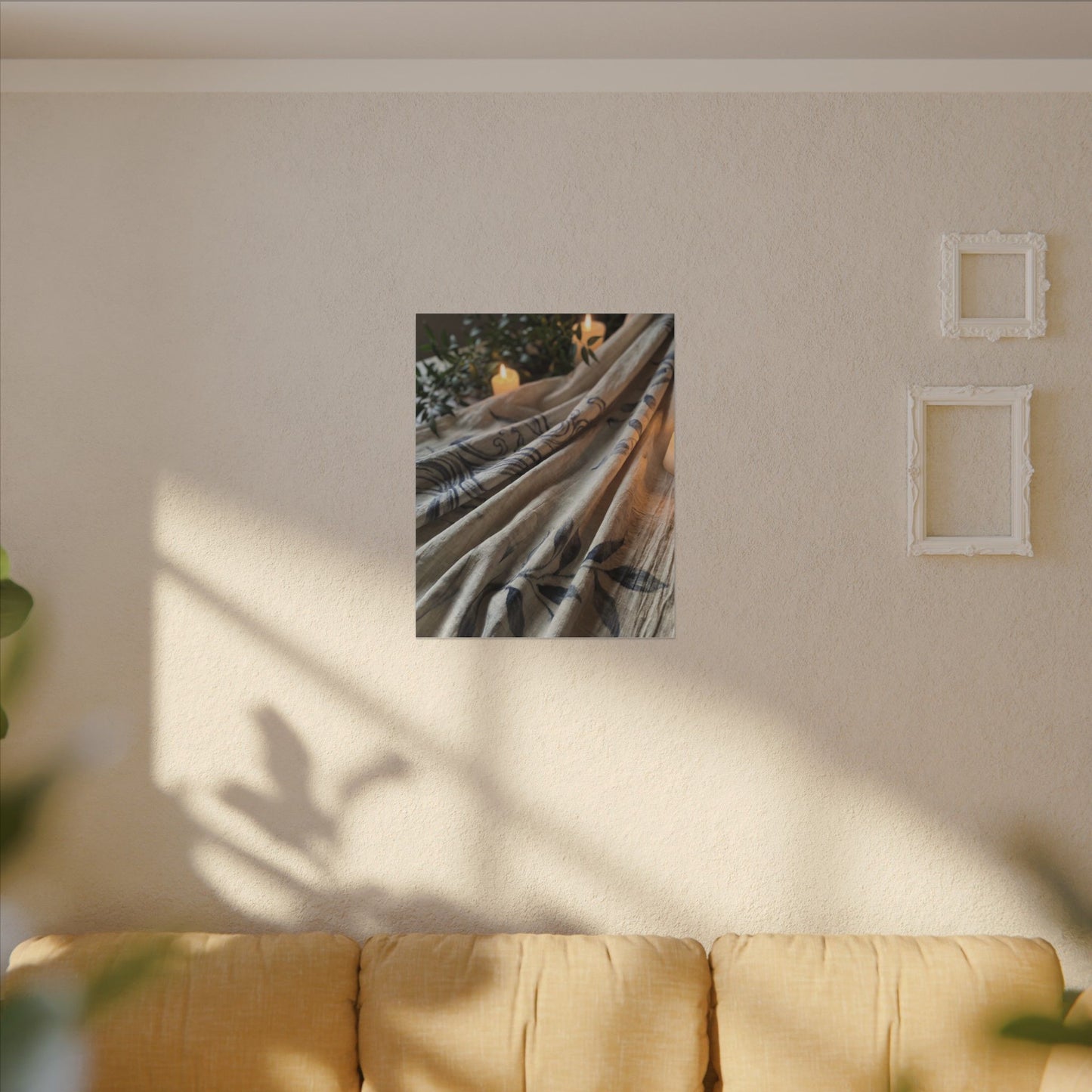Fukinsei Silk Drape Canvas Art - Japandi Japanese Pattern
