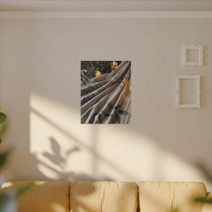 Fukinsei Silk Drape Canvas Art - Japandi Japanese Pattern