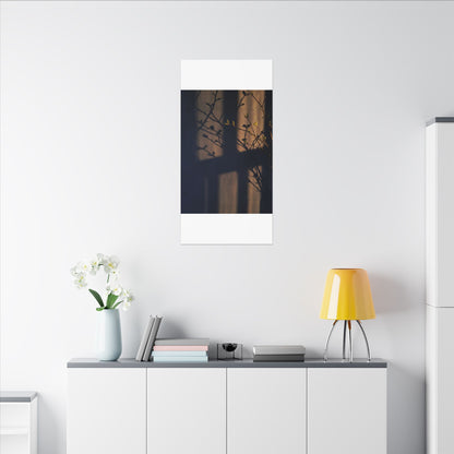 Shadow Play Canvas Art | Spring Dark Japandi Shadow Zen Art