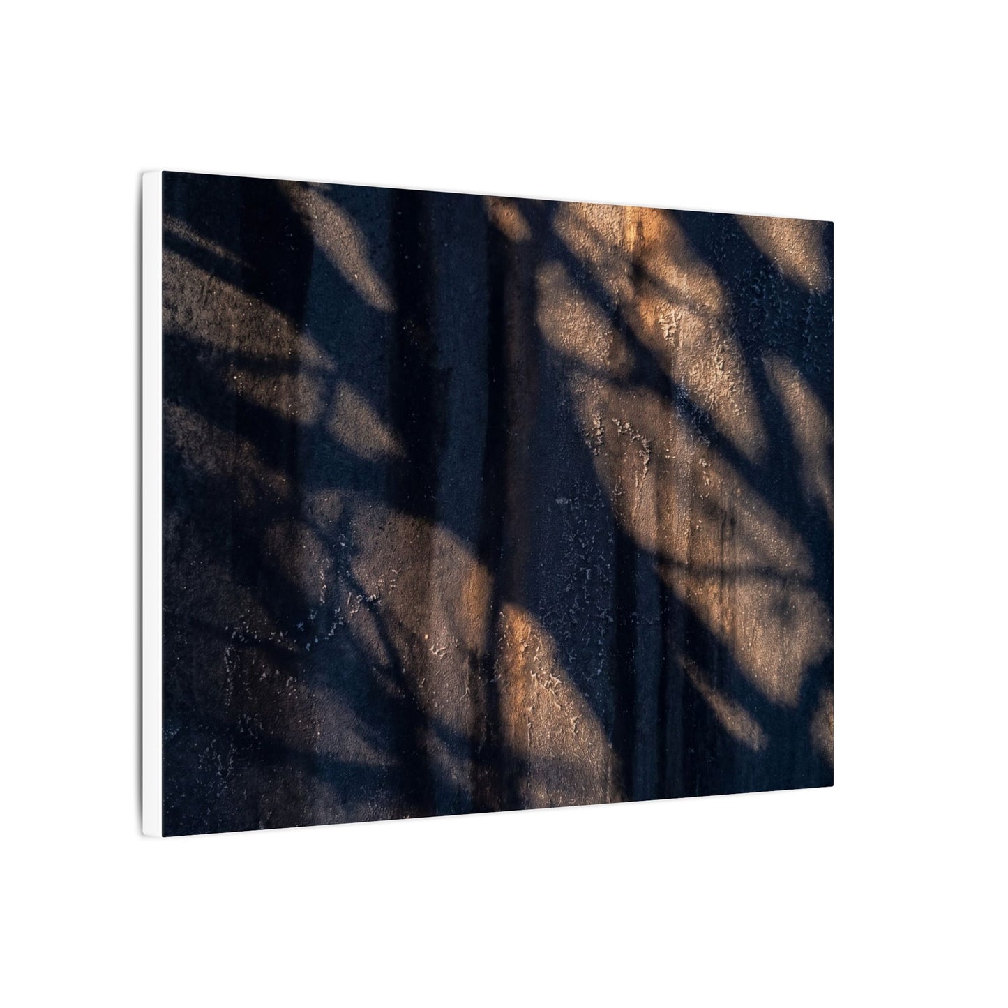 Dark Japandi Shadow Play in Golden Hour | Shadow Zen Canvas Art