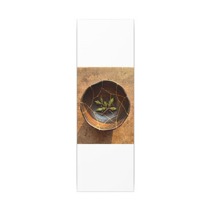 Ceramic Bowl Gold Repair Canvas Art | Resilient Kintsugi Art