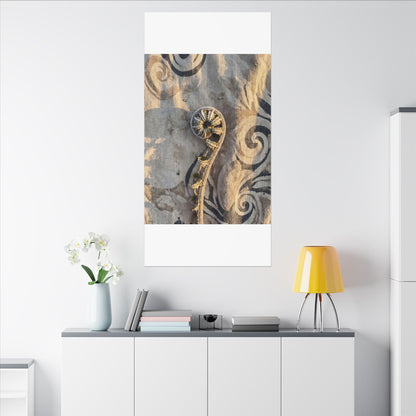 Fern Unfurling Canvas Art | Winter Japandi Japanese Pattern Art
