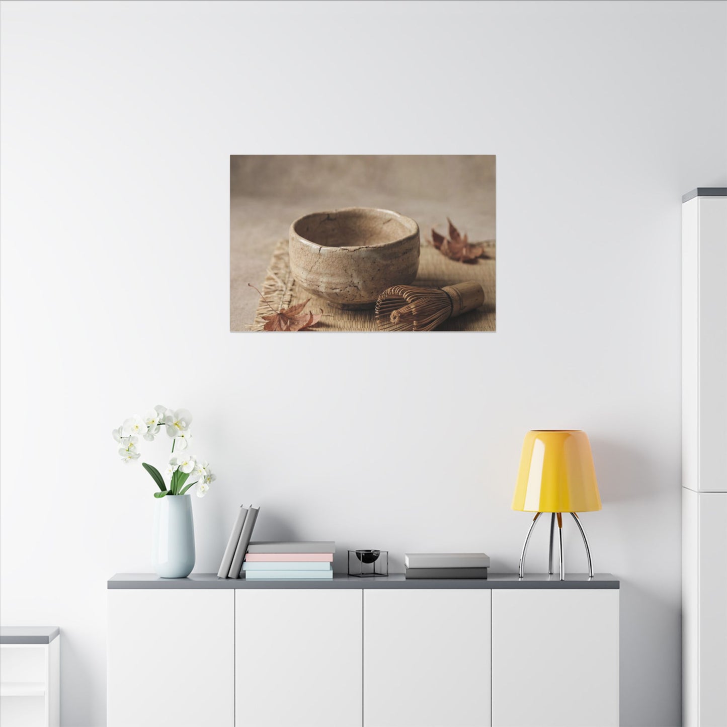 Ma Tea Ceremony Canvas Art - Japandi Texture
