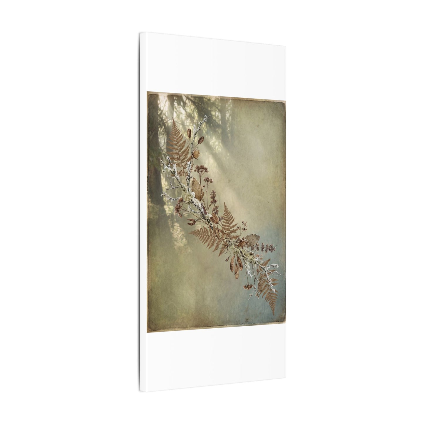 Winter Dried Flowers Forest Whimsy Canvas Art | Earthy Decor
