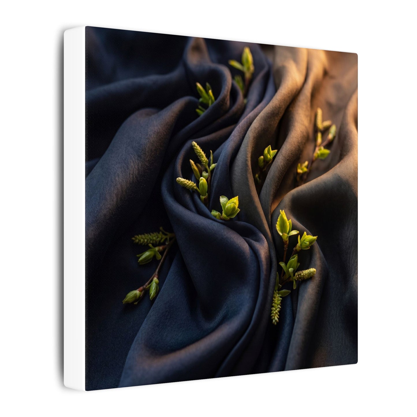 Spring Silk Drape Moody Minimal Canvas Art | Luxurious Decor