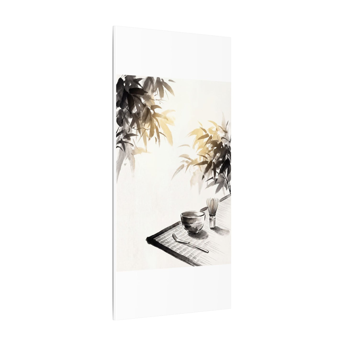 Tea Ceremony Sumi E Canvas Art | Serene Zen Art