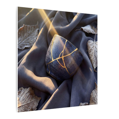 Winter Silk Drape Gold Repair Canvas Art | Artful Decor