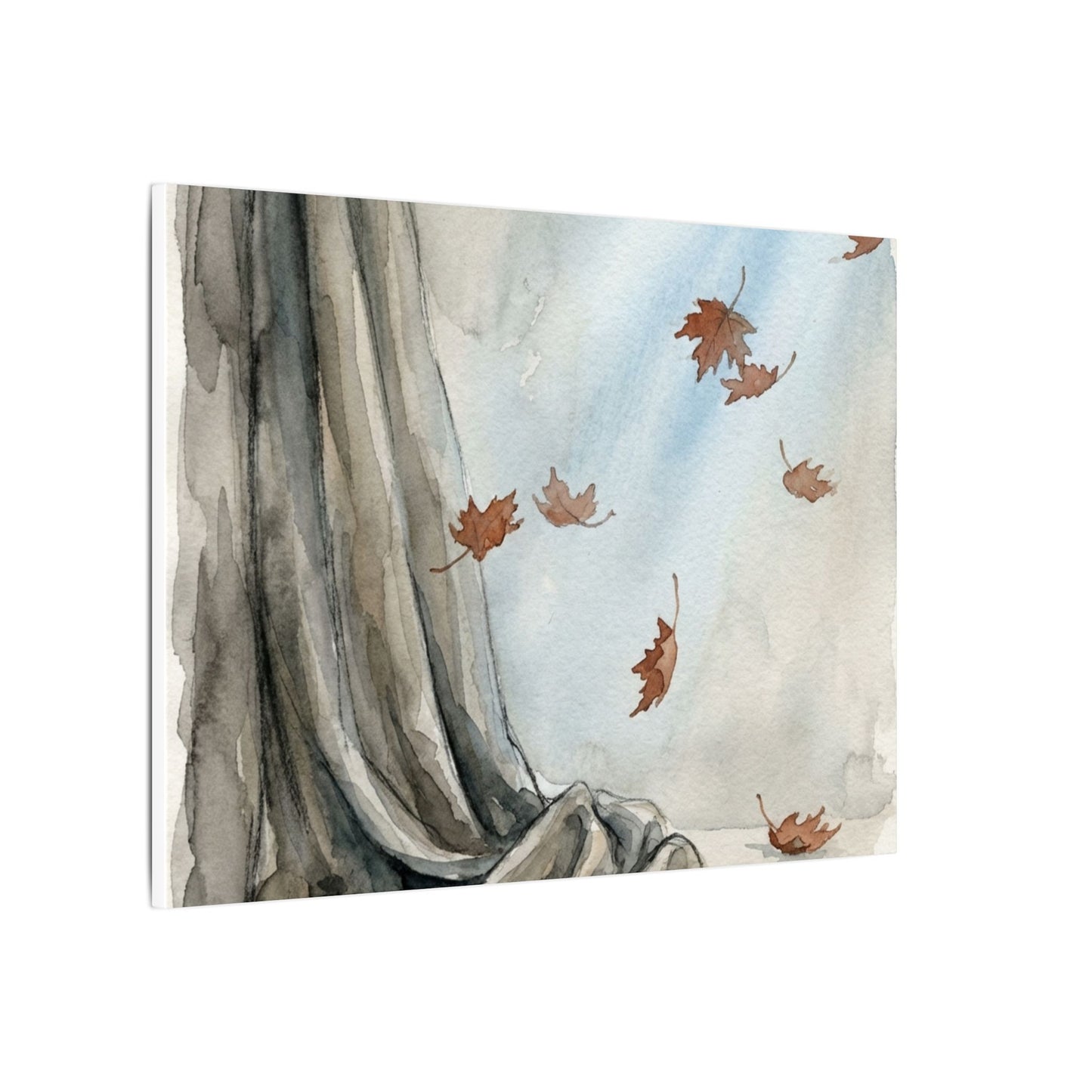 Ma Silk Drape Canvas Art - Japandi Watercolor