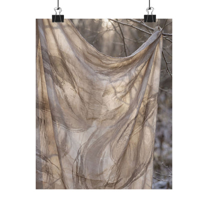 Dappled Silk Drape Wall Art Print - Japandi Ma Art Print