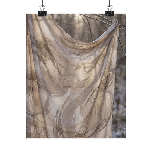 Dappled Silk Drape Wall Art Print - Japandi Ma Art Print