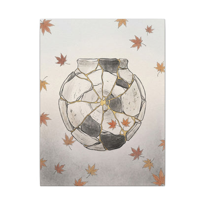 Japandi Broken Pottery in Dawn | Minimal Line Canvas Art