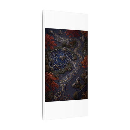Moonlit Garden Gold Vein Canvas Art | Resilient Kintsugi Art
