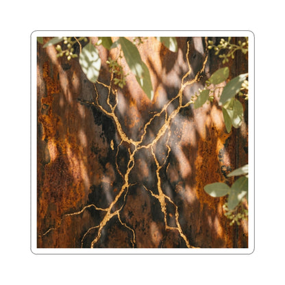 Kanso Rust Patina Sticker - Kintsugi Gold Vein