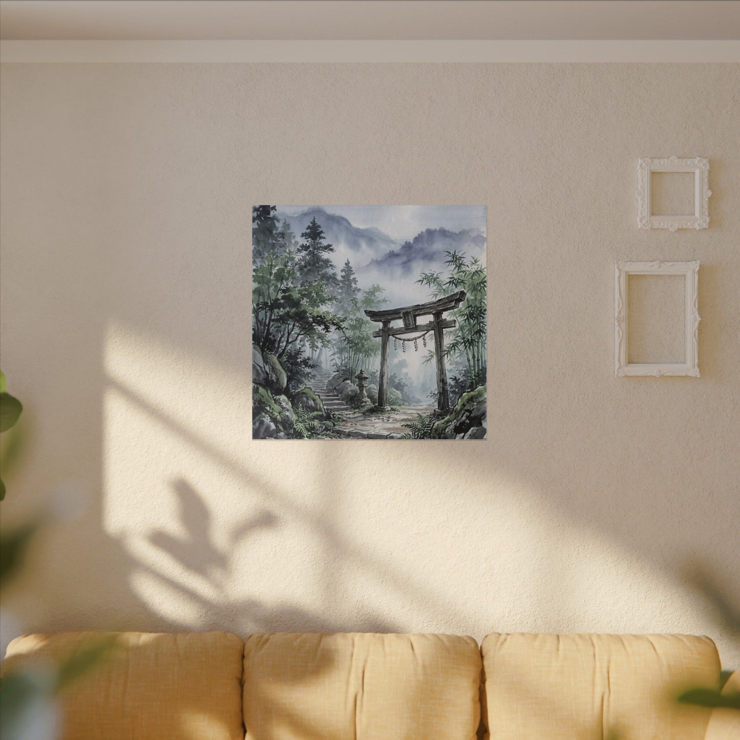 Moonlight Torii Gate Canvas Art - Zen Fukinsei