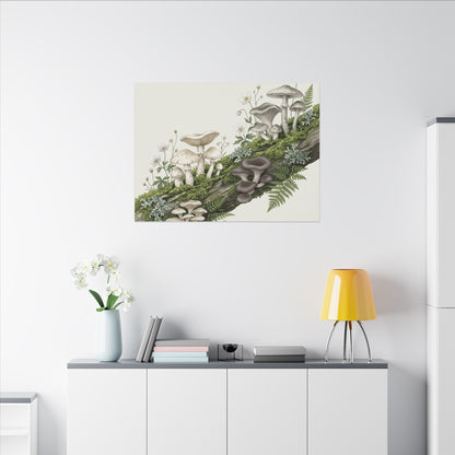 Dappled Wild Mushrooms Canvas Art - Japandi Ma