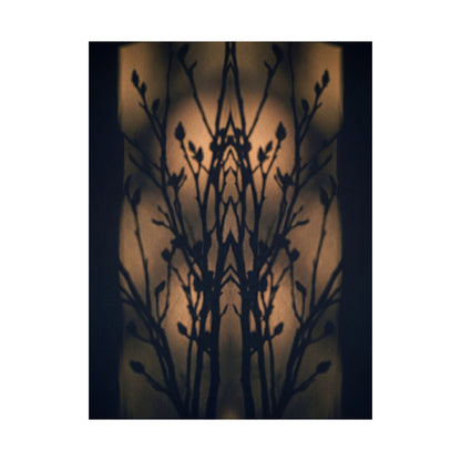 Golden Hour Shadow Play Wall Art Print - Dark Japandi Seijaku