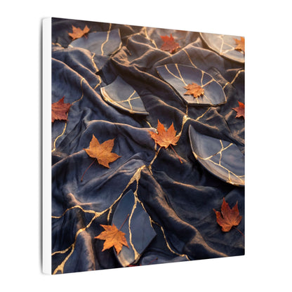 Golden Hour Silk Drape Canvas Art - Kintsugi Shibui