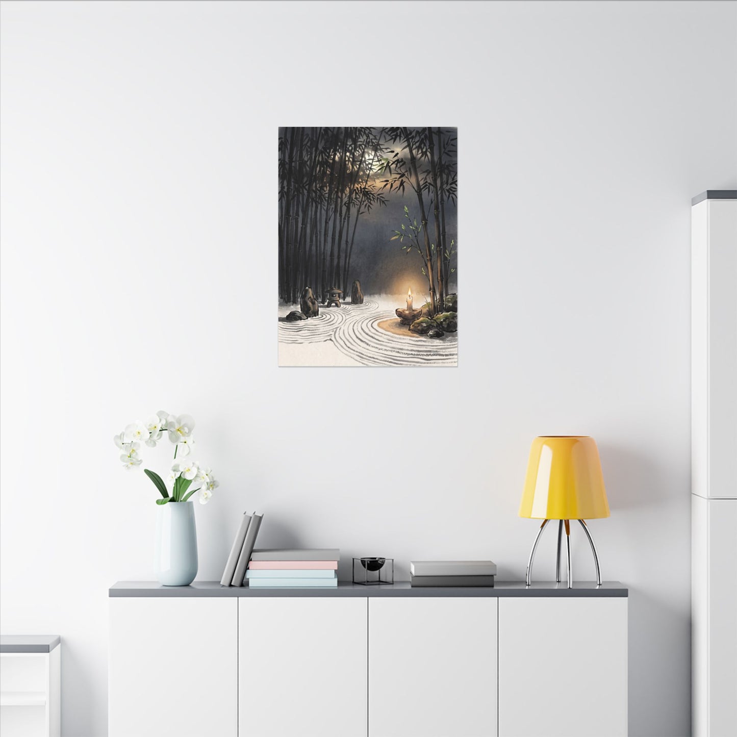 Tranquil Bamboo Grove Canvas Art - Karesansui Zen