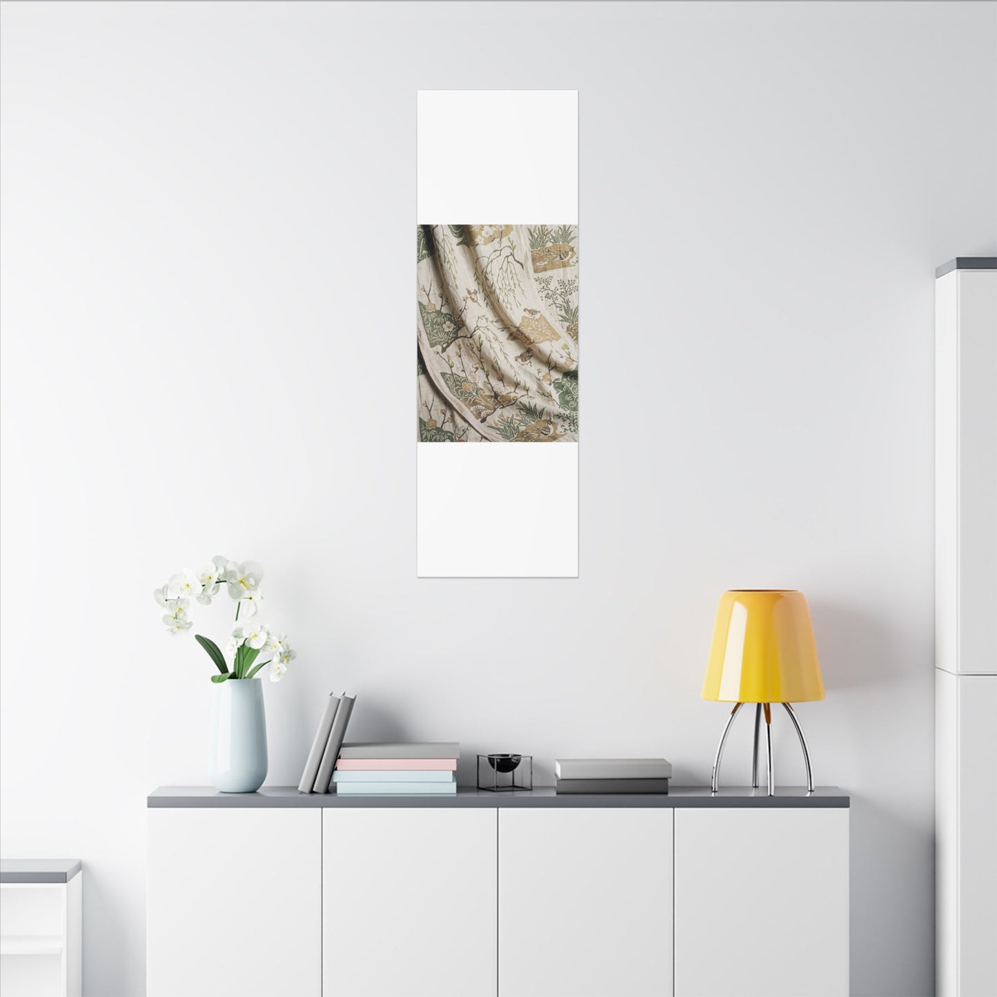 Silk Drape Canvas Art | Spring Japandi Japanese Pattern Art