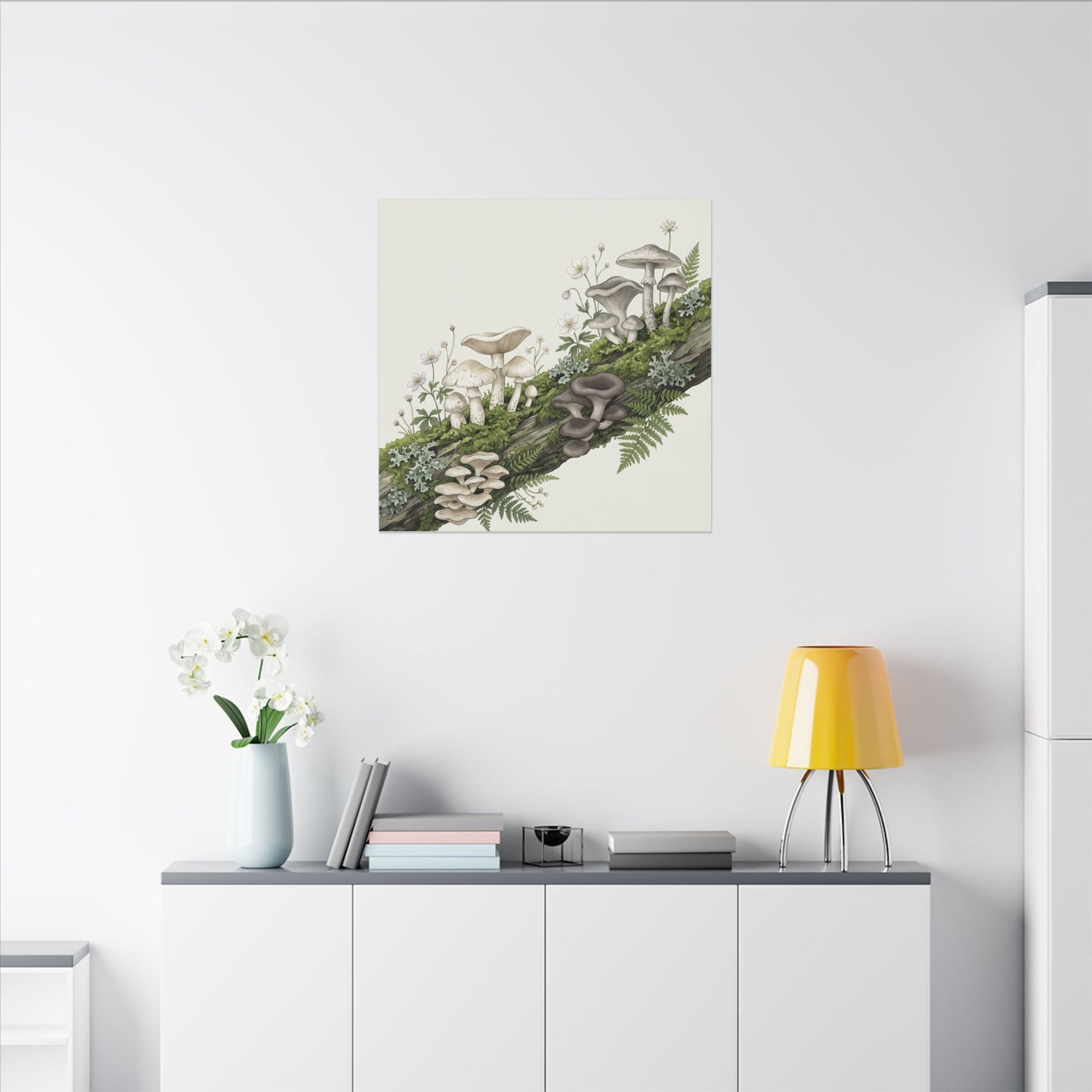Dried Flowers Spring Canvas Art | Japandi Neutral Design