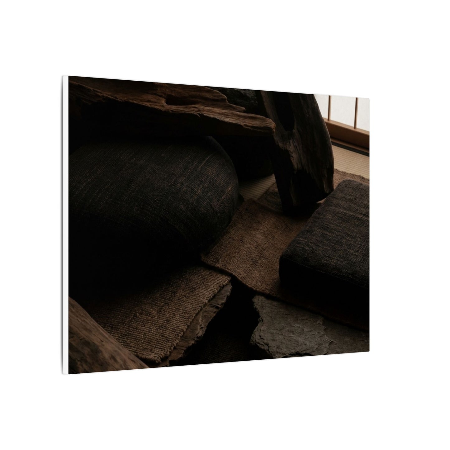 Dark Japandi Shadow Zen Canvas Art