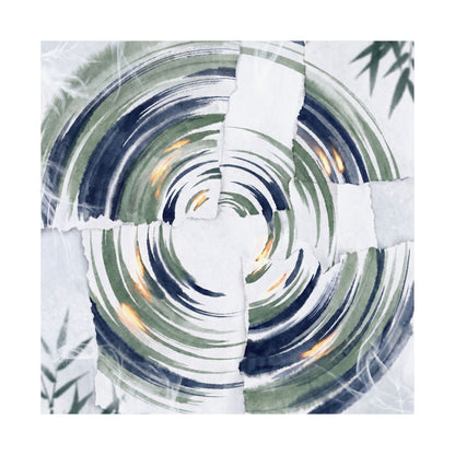 Serene Water Ripple Wall Art Print - Sumi E Zen