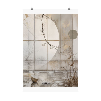 Overcast Shoji Screen Wall Art Print - Japandi Datsuzoku