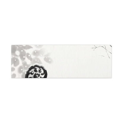 Winter Fern Unfurling Ukiyo E Inspired Canvas Art | Peaceful Decor