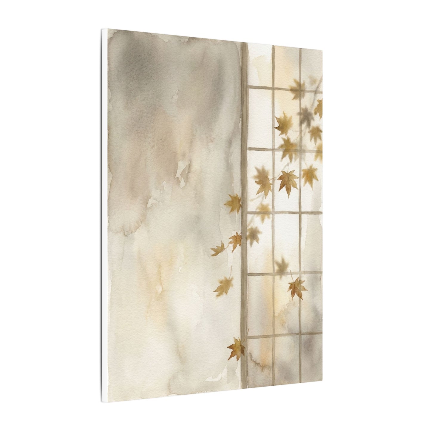 Warm Shoji Screen Canvas Art - Watercolor Japandi