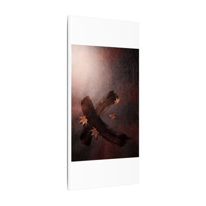 Moody Ink Brushstroke Canvas Art - Moody Minimal Dark Japandi