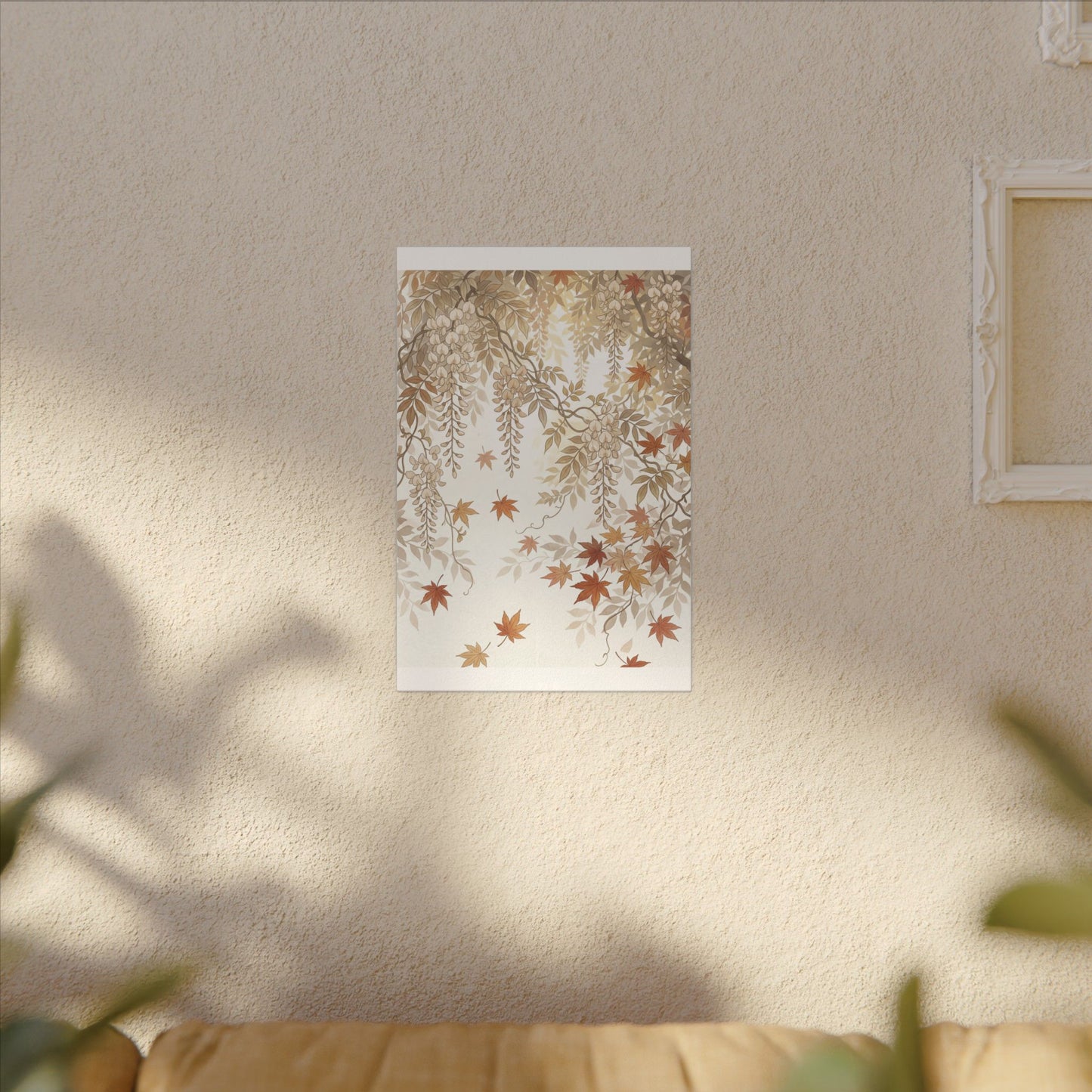 Shibui Wisteria Canvas Art - Japandi Japanese Pattern