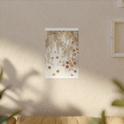 Shibui Wisteria Canvas Art - Japandi Japanese Pattern