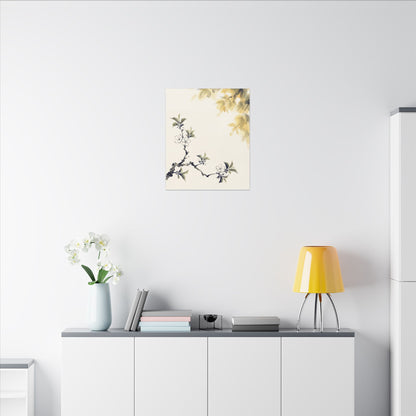 Kanso Cherry Blossom Canvas Art - Zen Sumi E