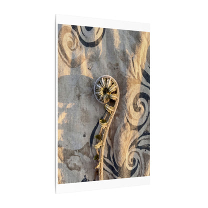 Fern Unfurling Canvas Art | Winter Japandi Japanese Pattern Art