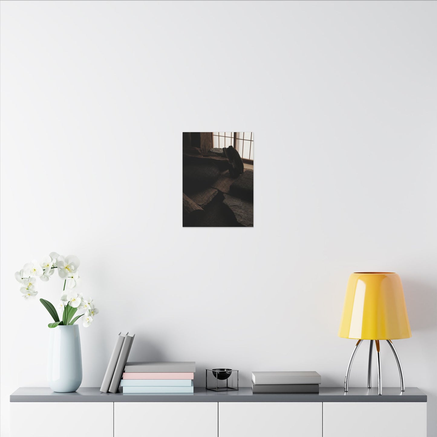 Dark Japandi Shadow Zen Canvas Art