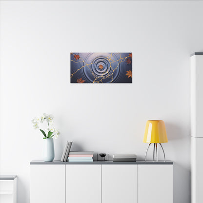 Kintsugi Water Ripple in Dawn | Gold Vein Canvas Art