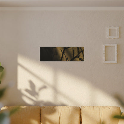 Golden Hour Shadow Play Canvas Art - Dark Japandi Seijaku