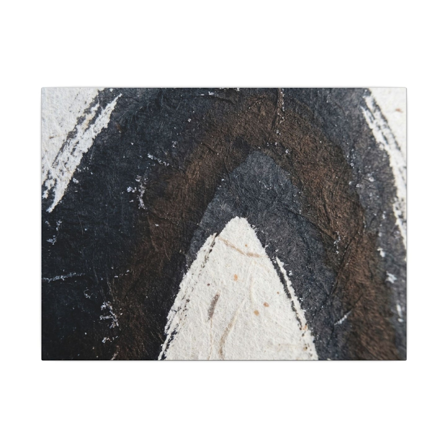 Moody Ink Brushstroke Canvas Art - Moody Minimal Dark Japandi