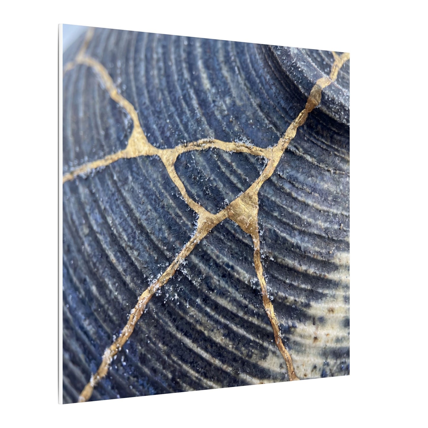 Shibui Water Ripple Canvas Art - Kintsugi Gold Repair