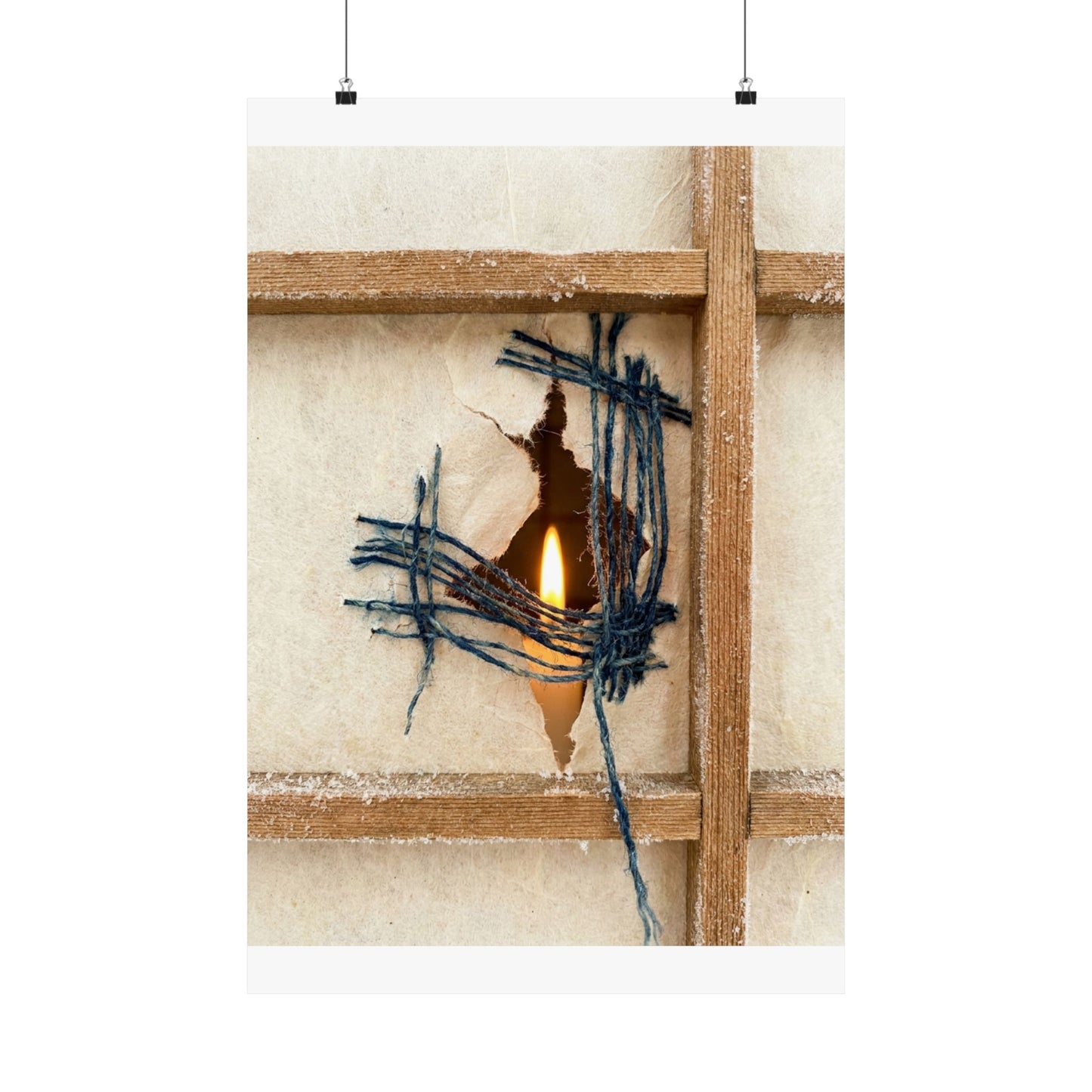Candlelight Shoji Screen Wall Art Print - Kintsugi Kanso