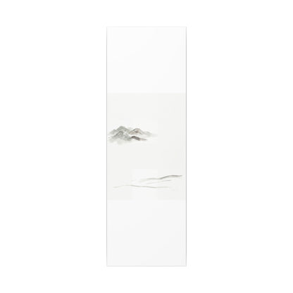 Winter Mountain Mist Minimal Line Canvas Art | Elegant Decor