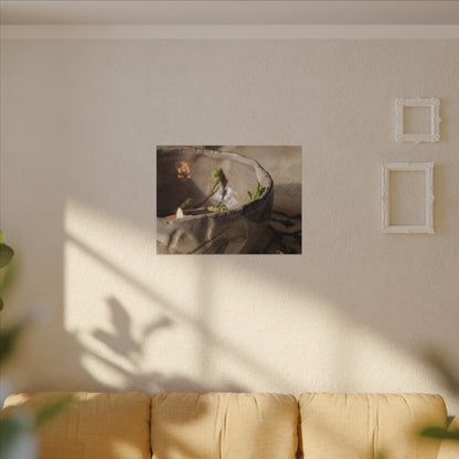 Candlelight Ceramic Bowl Canvas Art - Japandi Ma
