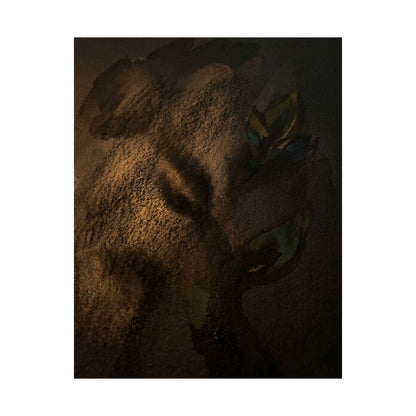 Shadow Play Spring Wall Art Print | Dark Japandi Sophisticated Design