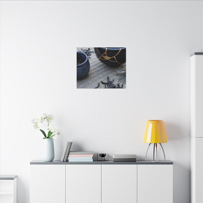 Kintsugi Tea Ceremony in Overcast | Gold Vein Canvas Art
